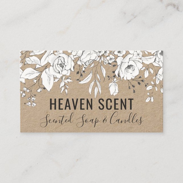 Cartão De Visita Sabão E Vela Perfumados De Kraft (Frente)