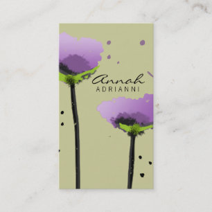 Cartão De Visita sábio da lavanda da papoila 311-Passionate