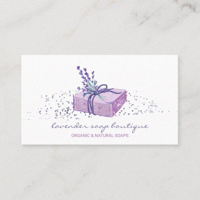 Cartão De Visita Sabonete de Lavanda (Frente)