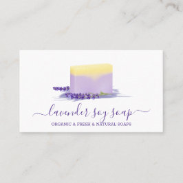 Cartão De Visita Sabonete de Lavanda de Soja Cosmético Natural Spa