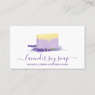 Cartão De Visita Sabonete de Lavanda de Soja Cosmético Natural Spa