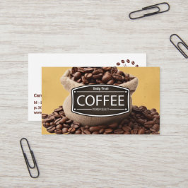 Cartão De Visita Saco de feijão com café