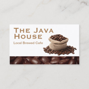 Cartão De Visita Saco de Grãos de Café   Empresa de Torrefação