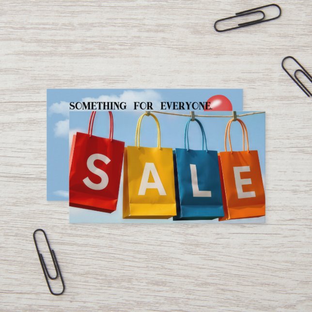 Cartão De Visita Sacos De Compras À Venda On Line (Frente/Verso In Situ)