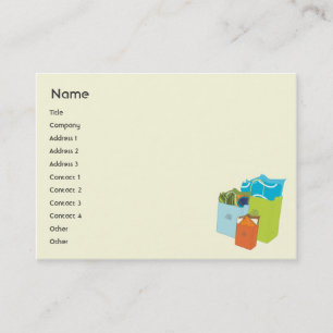 Cartão De Visita Sacos de compras - carnudos