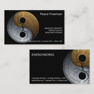 Cartão De Visita Sacred Balance Símbolo Yin Yang