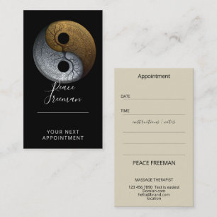 Cartão De Visita Sacred Balance Símbolo Yin Yang