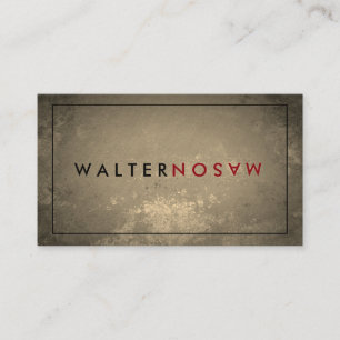 Cartão De Visita Sacudir de Letra Russo com Limite