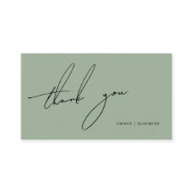 Sage Verde Script Handwritten Agradecimento Descon