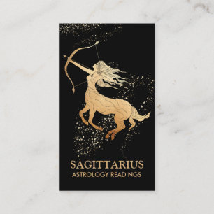 Cartão De Visita *~* SAGITTARIUS Astrologia Zodíaca Lê Preto