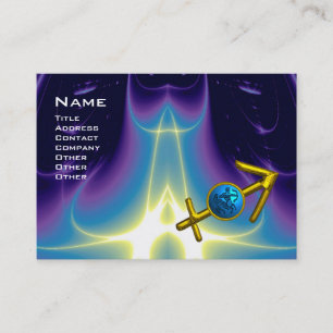 Cartão De Visita SAGITTARIUS - rosa violeta azul