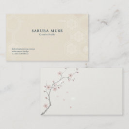 Cartão De Visita Sakura Business Card – Minimal Japanese Premium 