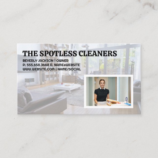 Cartão De Visita Sala de Viagem | Trabalhos Maid (Frente)