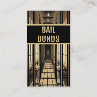 Cartão De Visita Sala de Visitas da Cadeia de Bail Bonds