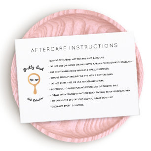 Cartão De Visita Salão AfterCare for Lash Extensions
