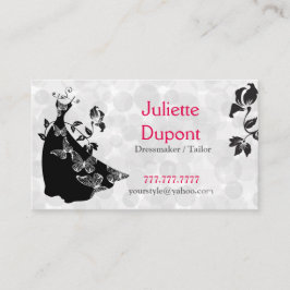 Cartão De Visita Salão de alfaiate Na moda Tailor Dressmaker