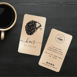 Cartão De Visita Salão de Bela Bela Bela Leitura de Cabelo Aberto