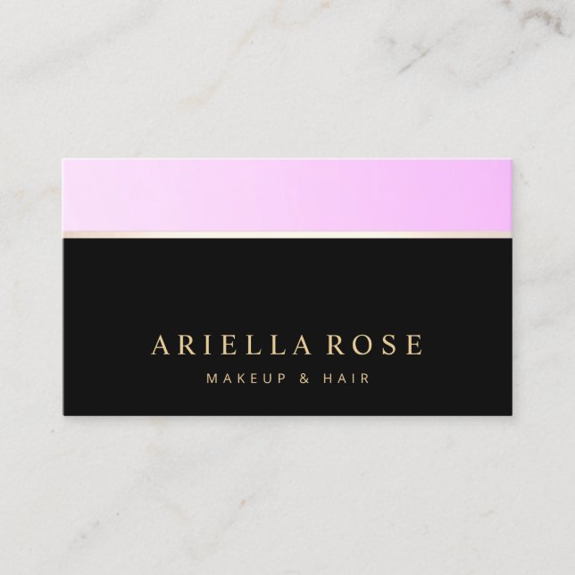 Cartão De Visita Salão de Bela Lavanda Negra (Frente)