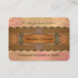Cartão De Visita Salão de beleza boémio do Hairstylist do vintage