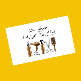 Cartão De Visita salão de beleza branco luxuoso elegante profission