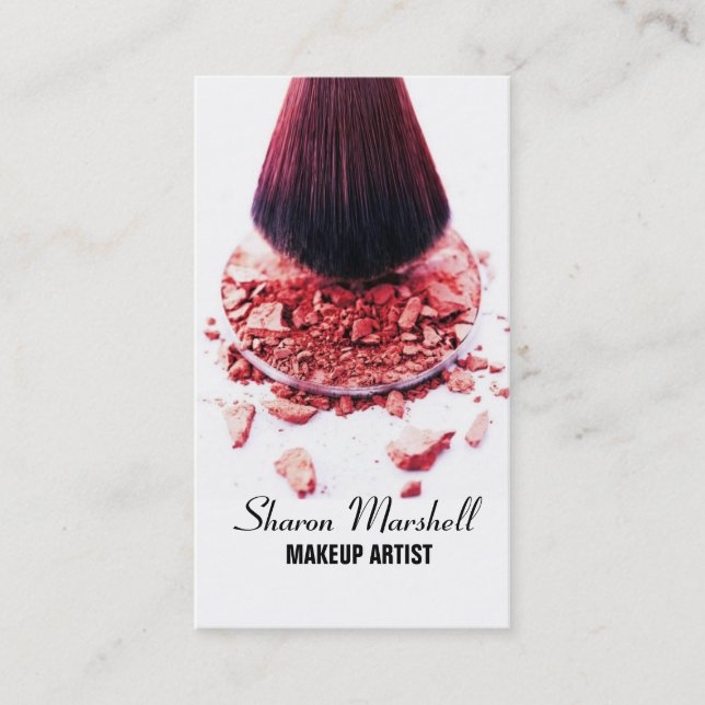 Cartão De Visita Salão de beleza do Cosmetologist do maquilhador da (Frente)