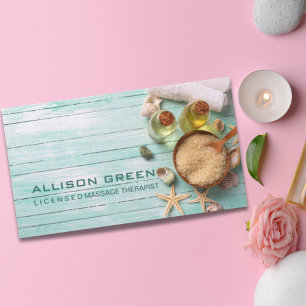 Cartão De Visita Salão de beleza dos TERMAS do terapeuta da