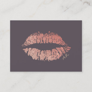 Cartão De Visita Salão de beleza Dourado cor-de-rosa do roxo dos