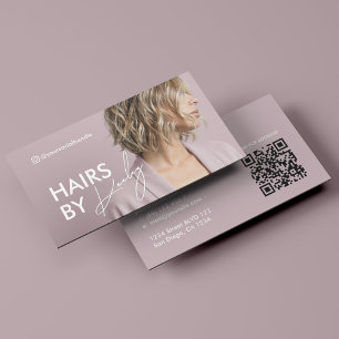 Cartão De Visita Salão de Beleza Estética Hair Stylist Lavanda Rosa