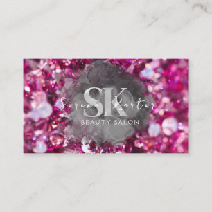 Cartão De Visita Salão de Beleza Pink Diamonds