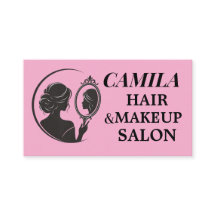 Salão de Cabelo e Maquiagem Rosa Elegante Beleza F
