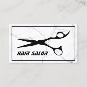 Cartão De Visita Salão de Cabelo Mínimo Moderno Marble Stylist