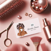Salão de Cabelos Afro-Americano Rosa e Blush