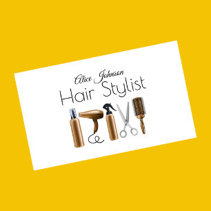 Cartão De Visita salão de cabelos profissionais elegante de luxo br