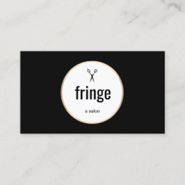 Cartão De Visita Salão de Estilos Brancos e Pretos