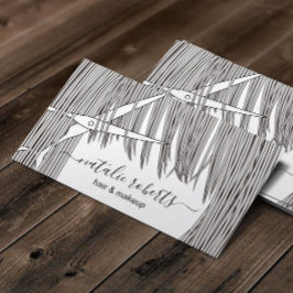 Cartão De Visita Salão de ilustração de Tesoura e Cabelo com Stylis