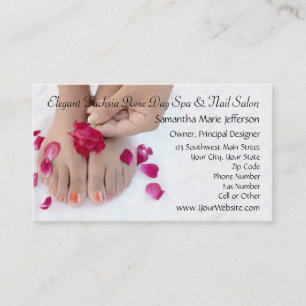 Cartão De Visita Salão de Pedicure Rosa Fúcsia Bonito