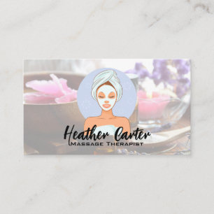Cartão De Visita Salão de Spa Rosto de Beleza Feminina