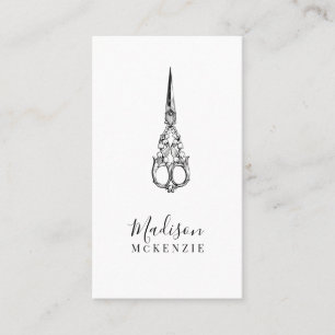 Cartão De Visita Salão de Stylist de Cabelo de Tesoura Moderno