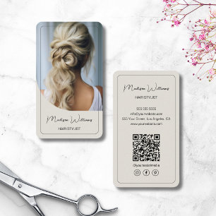 Cartão De Visita Salão de Stylist de Cabelo Moderno