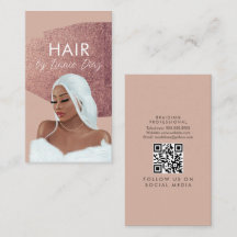 Salão de Trança de Cabelo Beleza Preto Escrito Ros