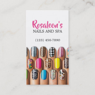 Cartão De Visita Salão de Unhas Beautiful & Spa