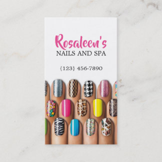 Cartão De Visita Salão de Unhas Beautiful & Spa