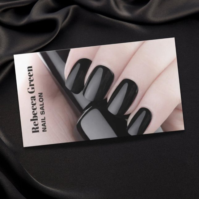 Cartão De Visita Salão de unhas do artista manicurista de beleza mo (Modern beauty manicurist nail artist nail salon business card)