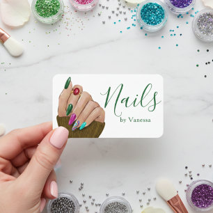 Cartão De Visita Salão de Unhas Profissional Técnico de Unhas Moder