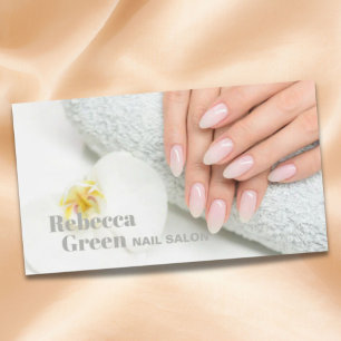 Cartão De Visita Salão de unhas unhas de maquiagem de beleza modern