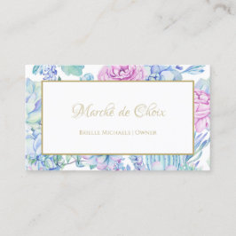 Cartão De Visita Salão Floral Pastel