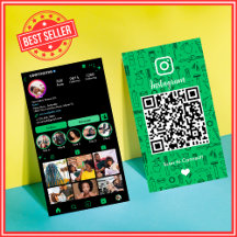 Salão Instagram Verde | Código QR de Mídia Social