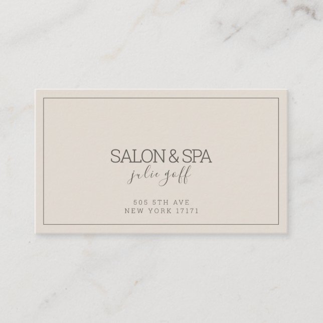 Cartão De Visita Salão Profissional Moderno e Spa (Frente)