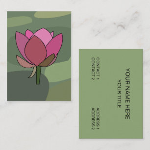 Cartão De Visita Salão Spa Flor de Lótus Rosa