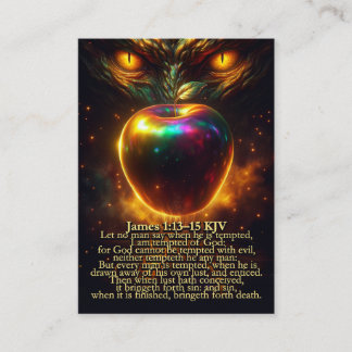 Cartão De Visita Salários - James 1:13-15 e Romanos 6:23 KJV Card B